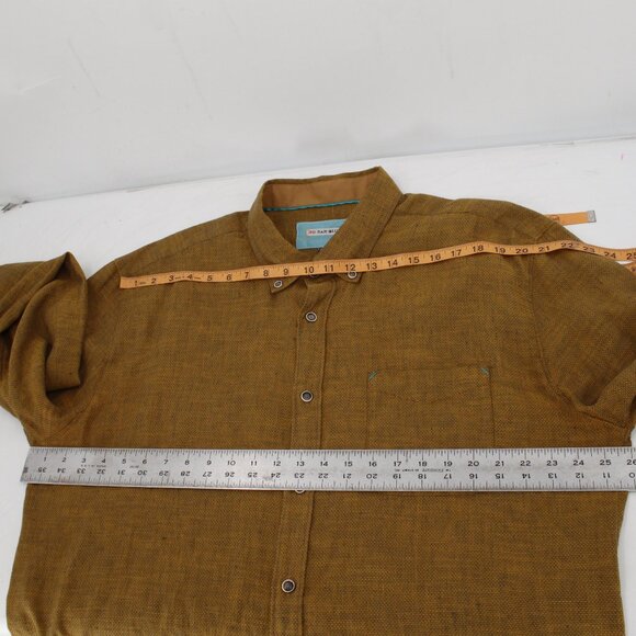 32 Bar Blues Shirt Mens 2XL Linen Cotton blend Button Down Long Sleeve pocket - Picture 9 of 9